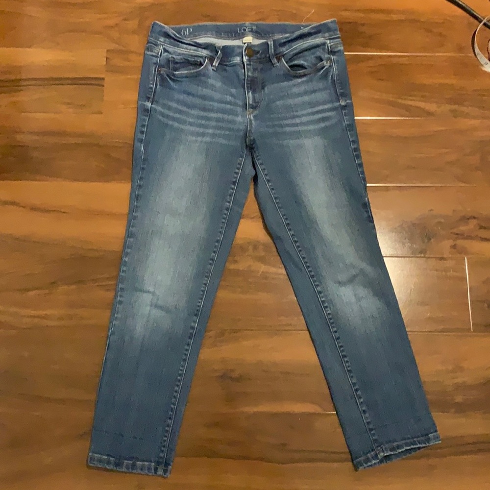 Ann Taylor Loft Denim Modern Crop Womens Size 6 P